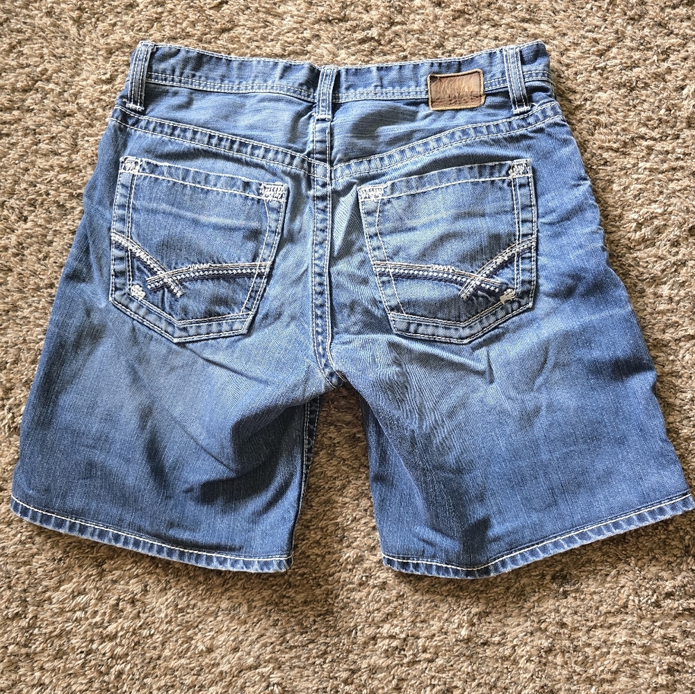 BKE Blue Jean Shorts with Worn Hem